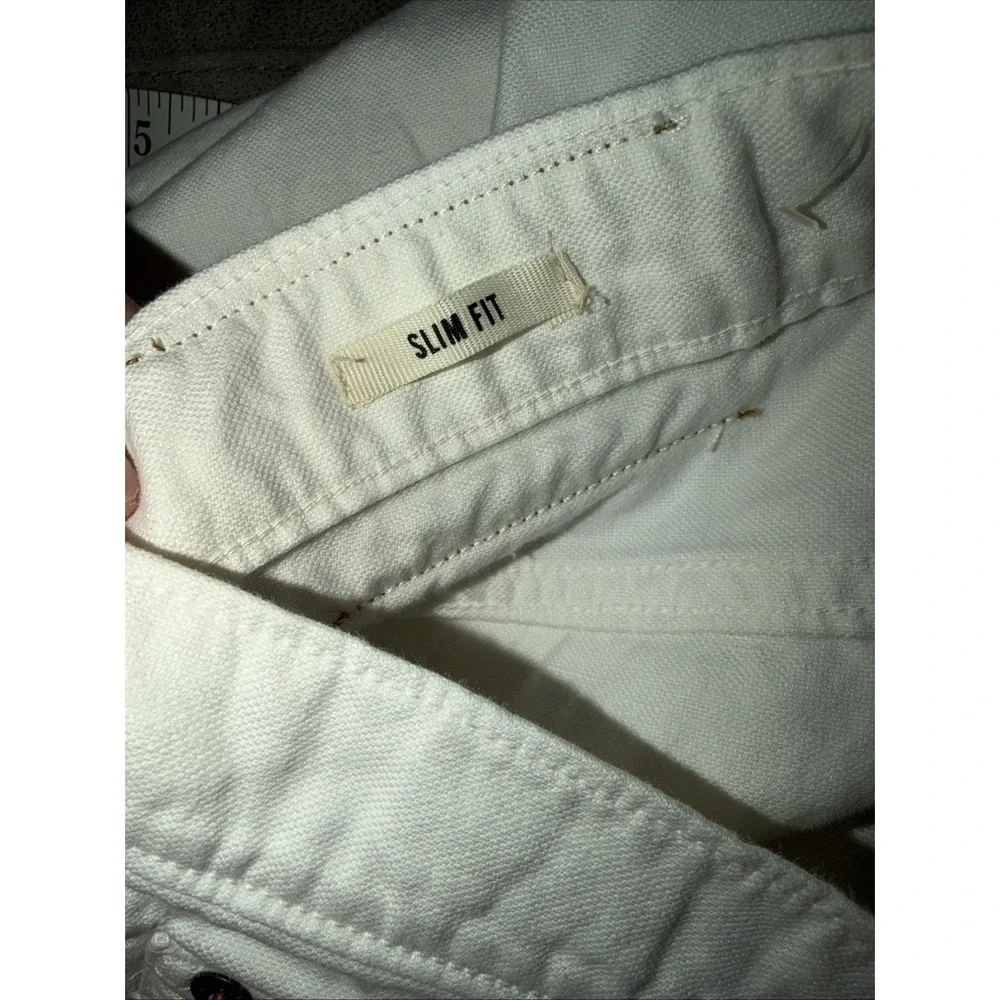 Todd Snyder Men's Slim Fit 5 Pocket Jeans White Size 34x29in Zip Fly